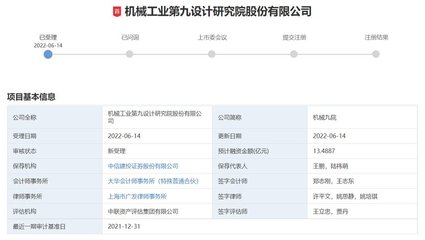 機械九院擬IPO 研發投入過億，科研技術人員占比近七成，信息技術咨詢服務成核心增長引擎